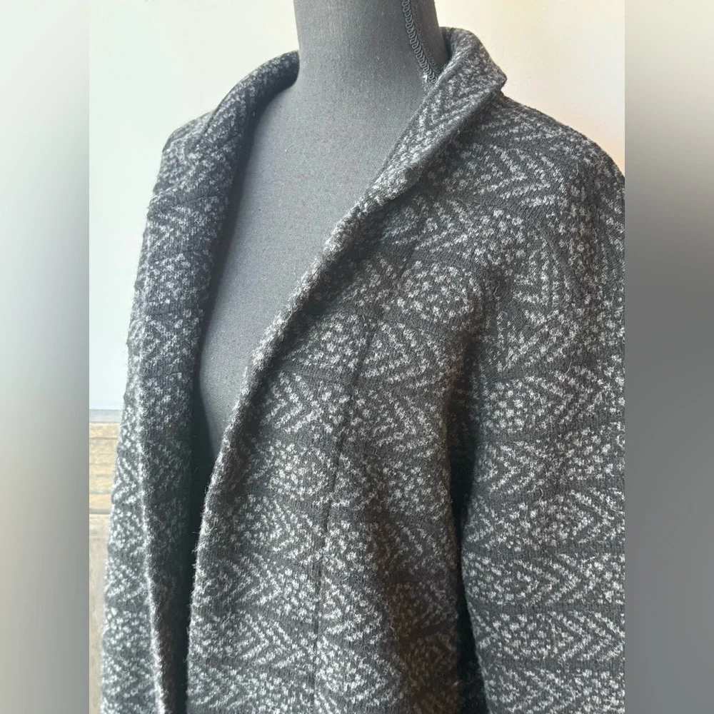 Chiaramente Black and Gray Women's Long Cardigan Large - Picture 2 of 7